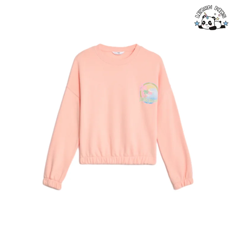 LEZONKIDS - Conjunto de Suéter de Manga Longa e Shorts de Verão Estiloso para Meninas